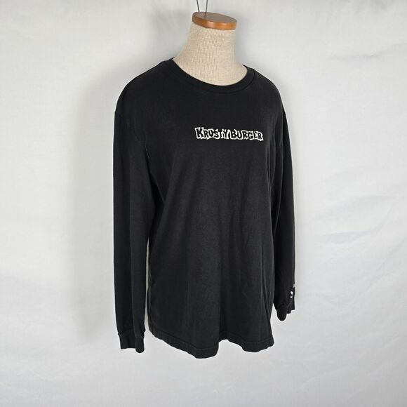 Adidas Tee Men’s Medium The Simpsons Krusty Burger Black Long Sleeve - Picture 12 of 15